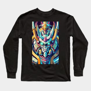 Mecha Oni Samurai Mask Long Sleeve T-Shirt